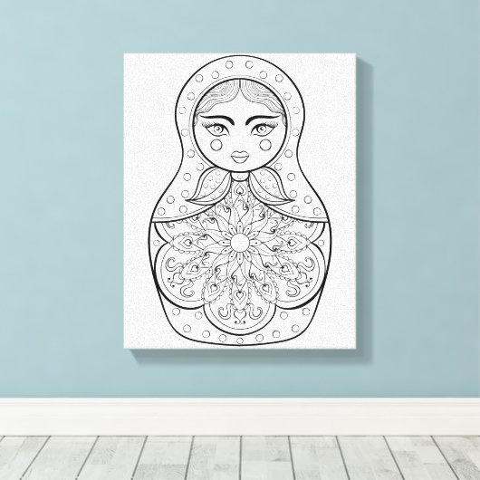 Toile Élégante poupée russe 6 (Insitu (Plancher de Bois))