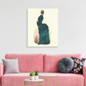 Toile Élégante robe victorienne bleue (Insitu(Salon))