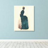 Toile Élégante robe victorienne bleue (Insitu (Plancher de Bois))