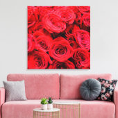 Toile Élégante rose rouge fleurs rouges rouge floral rou (Insitu(Salon))