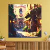 Toile Elégante rue italienne Quatre (Insitu(Salon))