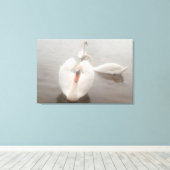 Toile Élégantes aquarelles modernes Art Cygnes sur le Da (Insitu (Plancher de Bois))