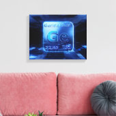 TOILE ÉLÉMENT CHIMIQUE GERMANIUM DESIGN BLEU EXTRÊME (Insitu(Salon))