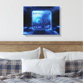 TOILE ÉLÉMENT CHIMIQUE GERMANIUM DESIGN BLEU EXTRÊME (Insitu(Chambre))