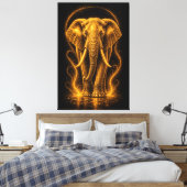 Toile Élément d'art éléphant doré rayonnant (Insitu(Chambre))