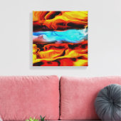 Toile Eléments Chauds Et Froids Acrylique Verser Abstrai (Insitu(Salon))