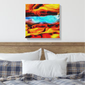 Toile Eléments Chauds Et Froids Acrylique Verser Abstrai (Insitu(Chambre))