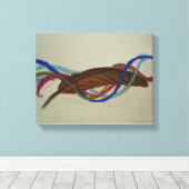 Toile éléments plumes par sky boivin (Insitu (Plancher de Bois))