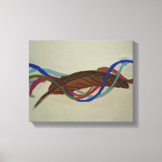 Toile éléments plumes par sky boivin (Recto)