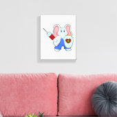 Toile Eléphant à la vaccination avec seringue (Insitu(Salon))