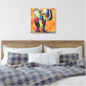 Toile Eléphant arc-en-ciel Abstrait (Insitu(Chambre))