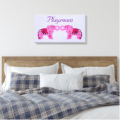 Toile Eléphant au henné (rose/violet) (Insitu(Chambre))