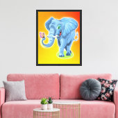 Toile Eléphant avec papillon-21987 (Insitu(Salon))