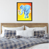 Toile Eléphant avec papillon-21987 (Insitu(Chambre))