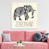 Toile Elephant avec Zebra Stripes + vos idées (Insitu(Salon))