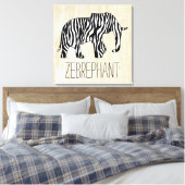 Toile Elephant avec Zebra Stripes + vos idées (Insitu(Chambre))