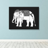 Toile Elephant blanc thaïlandais Erawan (Insitu (Plancher de Bois))