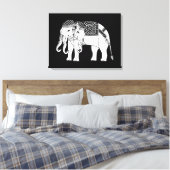 Toile Elephant blanc thaïlandais Erawan (Insitu(Chambre))