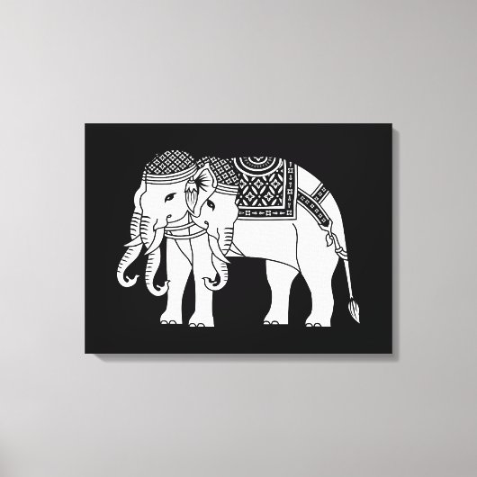 Toile Elephant blanc thaïlandais Erawan (Recto)