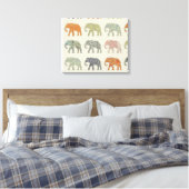 Toile Eléphant Coloré Animal Motif contemporain (Insitu(Chambre))