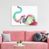 Toile Eléphant coloré cool tendance (Insitu(Salon))