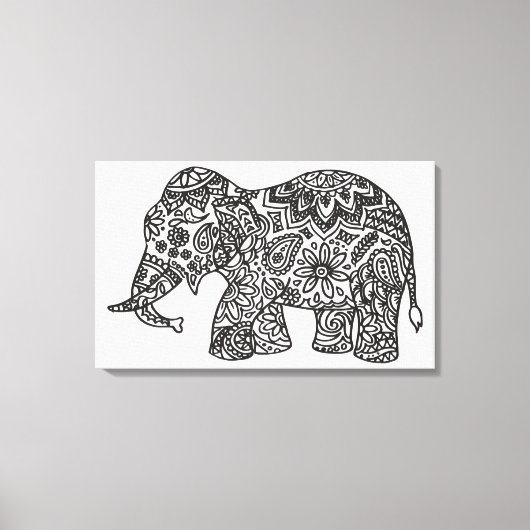 Toile Eléphant de doodle 6 (Recto)