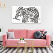 Toile Eléphant de doodle 6 (Insitu(Salon))