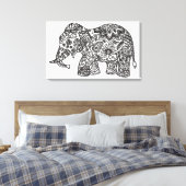 Toile Eléphant de doodle 6 (Insitu(Chambre))