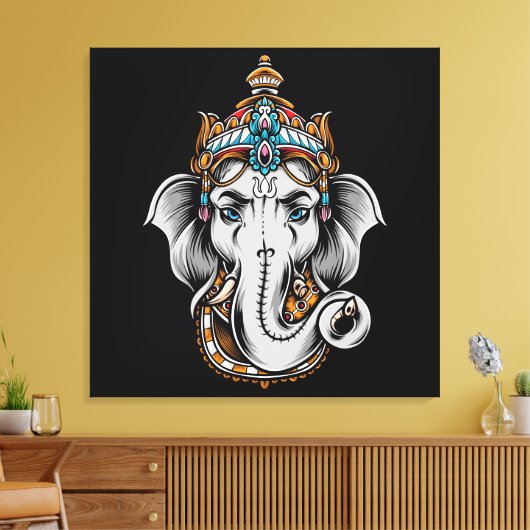 Toile Eléphant de Ganesh (Insitu(Salon))
