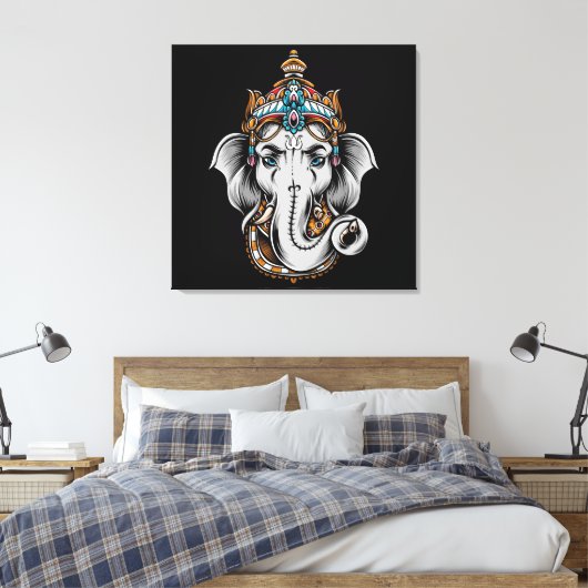 Toile Eléphant de Ganesh (Insitu(Chambre))