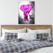Toile Elephant de graffiti rose (Insitu(Chambre))