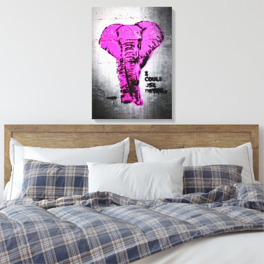 Toile Elephant de graffiti rose (Insitu(Chambre))