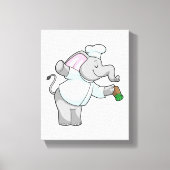 Toile Elephant en chef avec shaker de sel (Recto)
