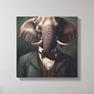 Toile Elephant en costume | Art animal | Animal en costu