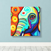 Toile Éléphant Excentrique (Insitu (Plancher de Bois))