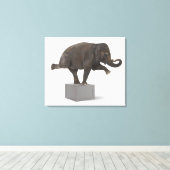 Toile Elephant exécution tour sur boîte (Insitu (Plancher de Bois))