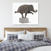 Toile Elephant exécution tour sur boîte (Insitu(Chambre))