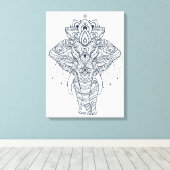 Toile Eléphant inspiré (Insitu (Plancher de Bois))