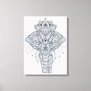 Toile Eléphant inspiré