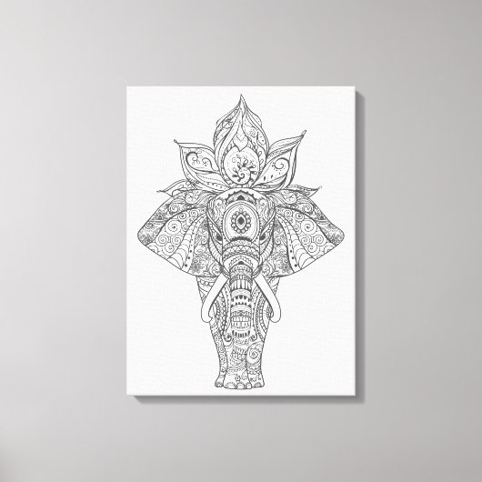 Toile Elephant inspiré 11 (Recto)