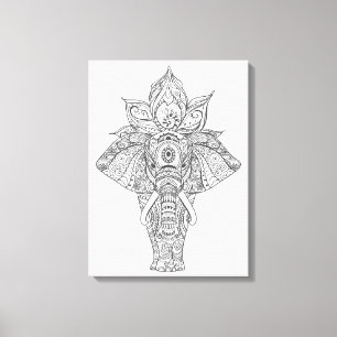 Toile Elephant inspiré 11