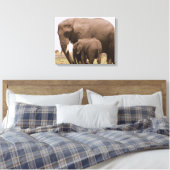 Toile Eléphant maman et bébé (Insitu(Chambre))