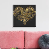 Toile Eléphant mignon dessiné à la main Fleur de henné (Insitu(Salon))