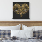 Toile Eléphant mignon dessiné à la main Fleur de henné (Insitu(Chambre))