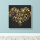 Toile Eléphant mignon dessiné à la main Fleur de henné (Insitu (Plancher de Bois))