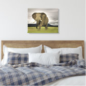 Toile Eléphant Original En Longue Herbe (Insitu(Chambre))