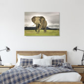 Toile Eléphant Original En Longue Herbe (Insitu(Chambre))