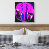 Toile Éléphant Rose (Insitu(Chambre))