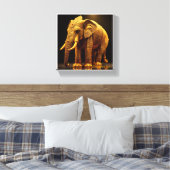 Toile Éléphant Royal Doré (Insitu(Chambre))