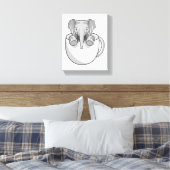 Toile Elephant with Cup (Insitu(Chambre))